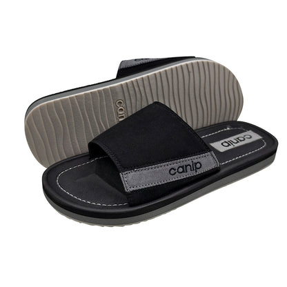 Men PU Slide Sandals EVA+TPR Sole Custom Logo Wholesale