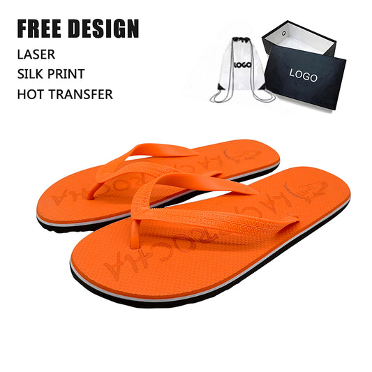 Custom Men's Non-Slip EVA Flip Flops | Beach Sandals Summer Lightweight