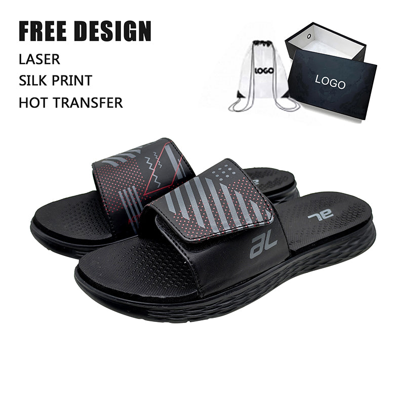 Men's Customizable Adjustable Massage Slide Slippers – Bulk Orders