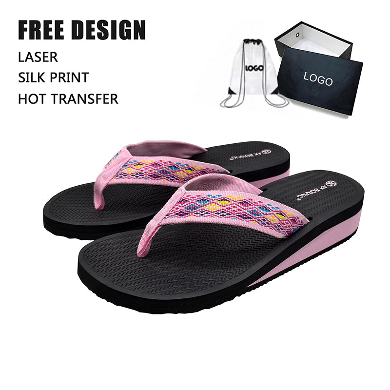 Custom Logo EVA Wedge Flip Flops for Women – OEM/ODM Platform Sandals