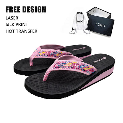 Custom Logo EVA Wedge Flip Flops for Women – OEM/ODM Platform Sandals