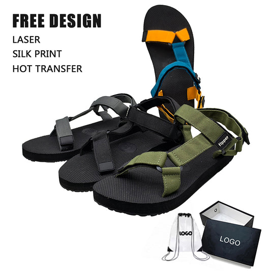 Custom Men’s Sports Sandals – OEM/ODM EVA Sole with Soft Fabric Strap