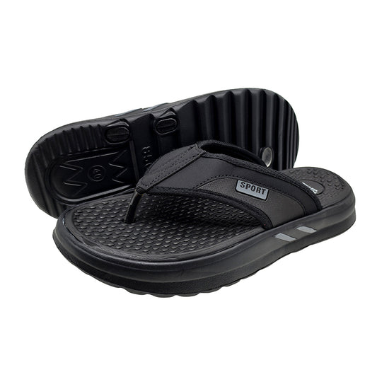 Wholesale Men's Lightweight EVA Flip Flops Outdoor Beach Sandals with Non Slip Sole & Custom Logo