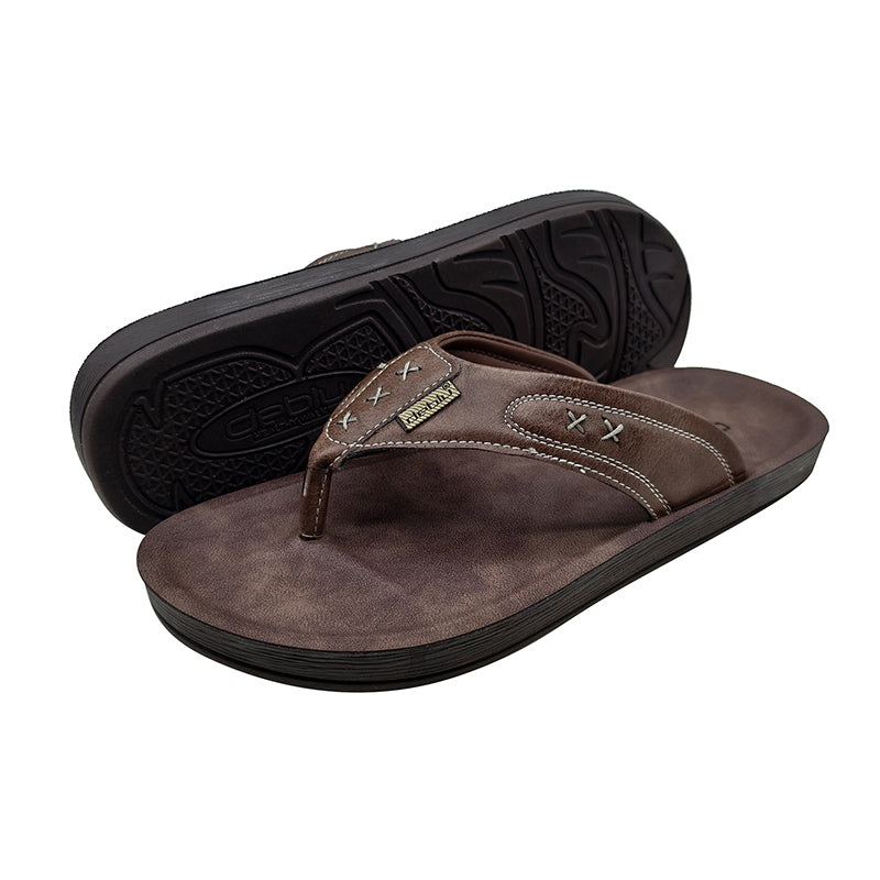 Men's PU Leather Flip Flops - B2B Wholesale & Custom Branding