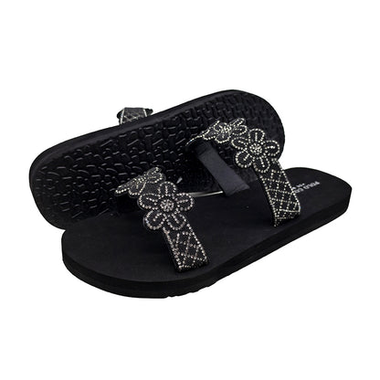Wholesale Women's Rhinestone Flower Slide Sandals OEM ODM Factory Supplier
