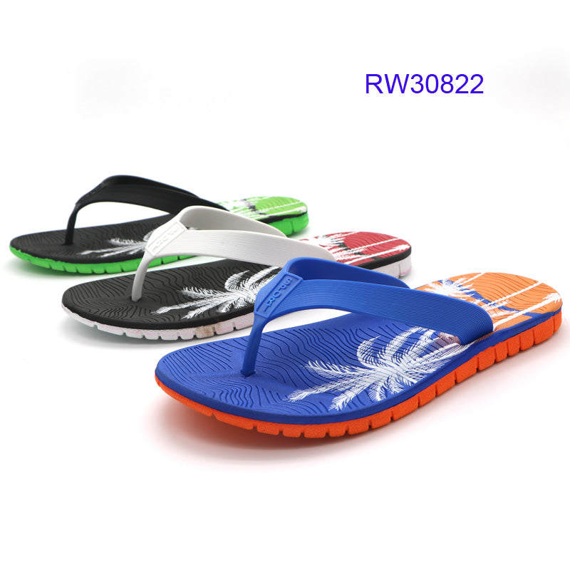 Men Flip Flops Thong Sandals Transfer Printing