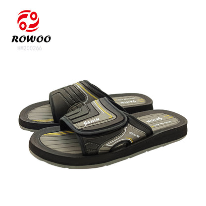 Customized open toe washable men slide sandals