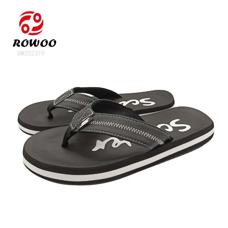 Hot sale open toe summer beach sleepers casual shoes no slip outdoor slippers for men