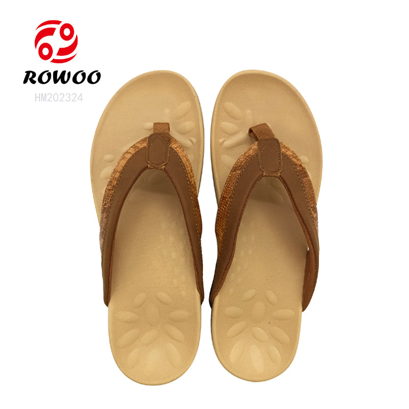 new modal leather strap luxury wedge flat comfortable  fashion flipflops for women