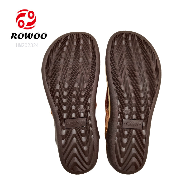 new modal leather strap luxury wedge flat comfortable  fashion flipflops for women